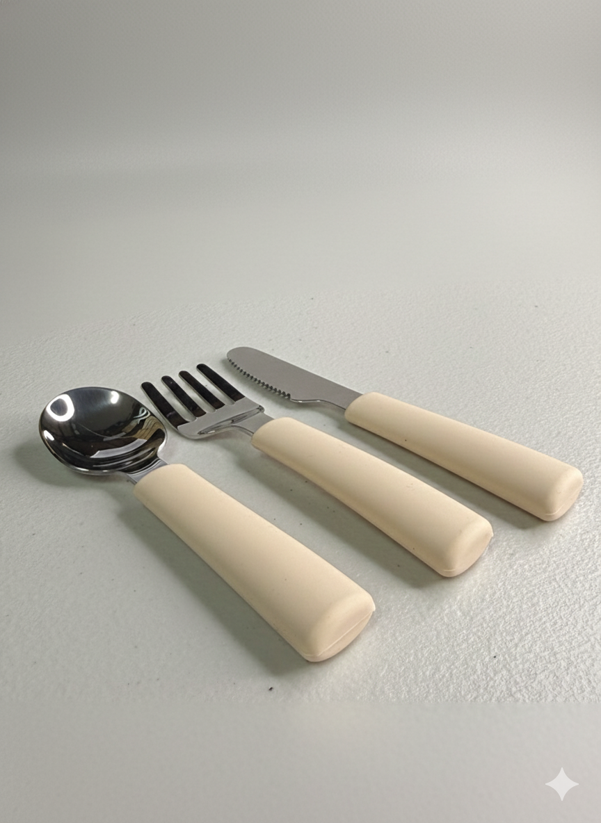 Stainless Steel Toddler Cutlery Set 12 M+ | Meadow Lane Collective