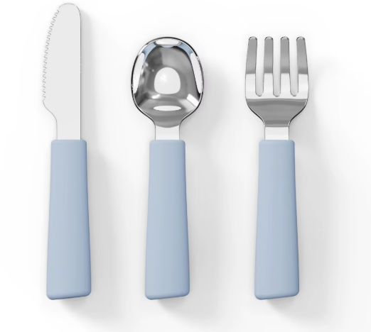 non-toxic baby utensils 12 m plus stainless steel spoon and fork