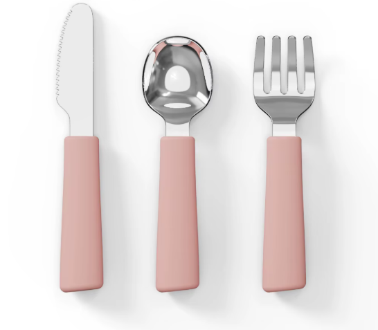 non-toxic baby utensils 12 m plus stainless steel spoon and fork
