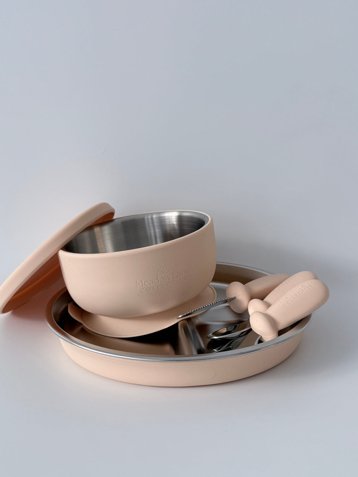 Baby and Toddler Stainless Steel Set – Divider Plate | Bowl | Cutlery