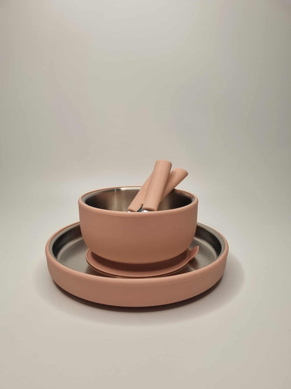 **PREORDER BUNDLE Stainless Steel Toddler Feeding Set – Plate | Bowl | Cutlery  | Meadow Lane Collective