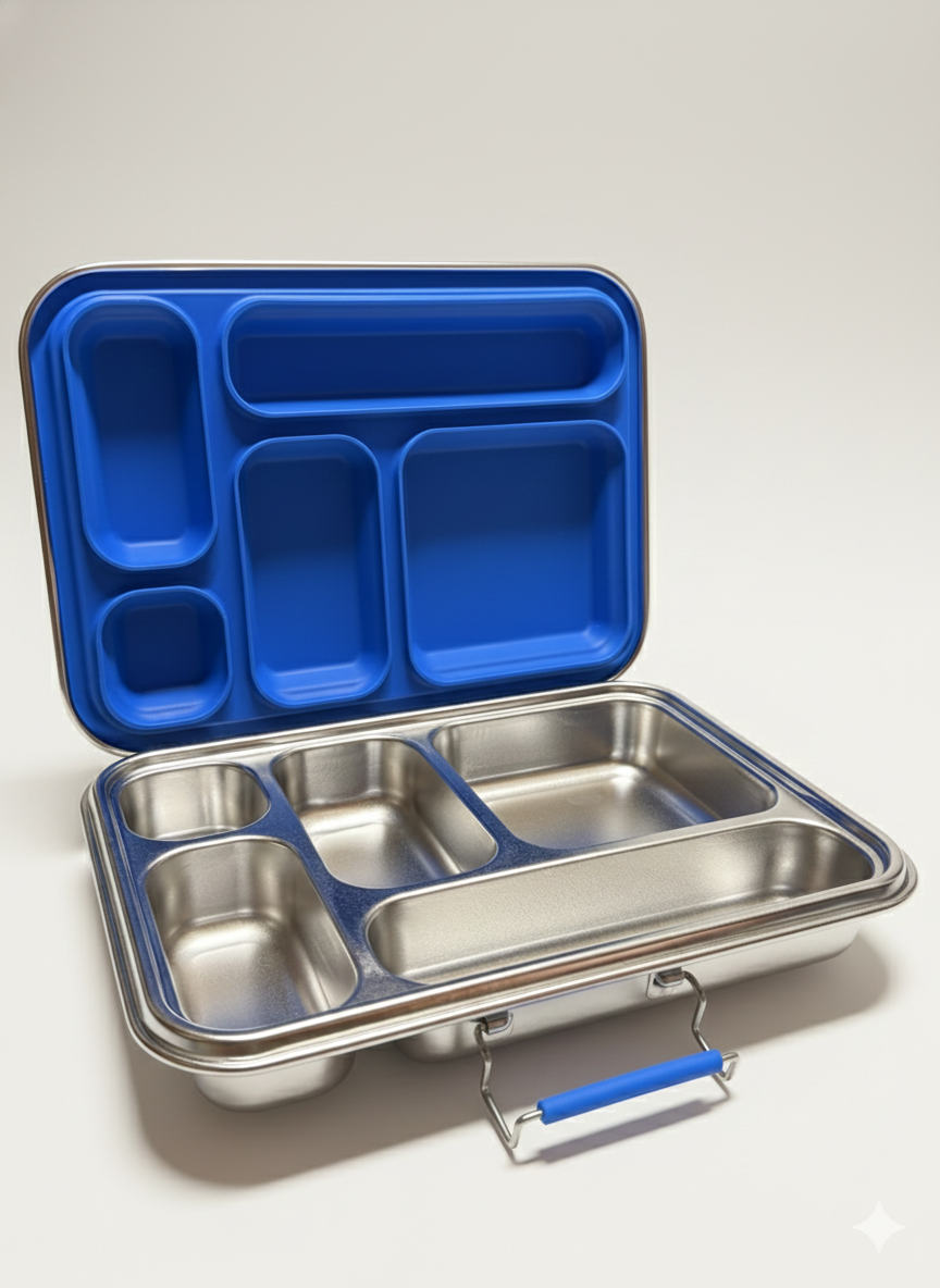 Stainless Steel 5 Compartment Bento Lunchbox | Meadow Lane Collective