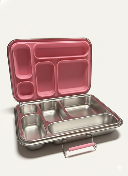 Stainless Steel 5 Compartment Bento Lunchbox | Meadow Lane Collective
