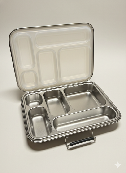 Stainless Steel 5 Compartment Bento Lunchbox | Meadow Lane Collective