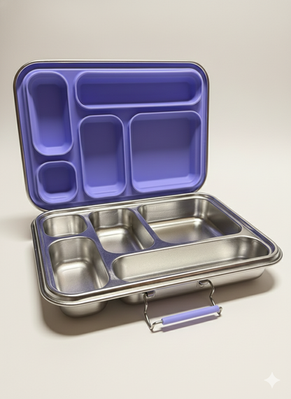 Stainless Steel 5 Compartment Bento Lunchbox | Meadow Lane Collective