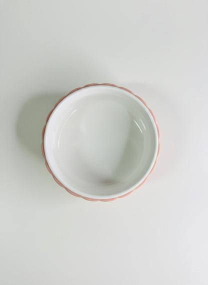 Non Toxic Ceramic Bowl With Removable Scallop Silicone Sleeve | Meadow Lane Collective