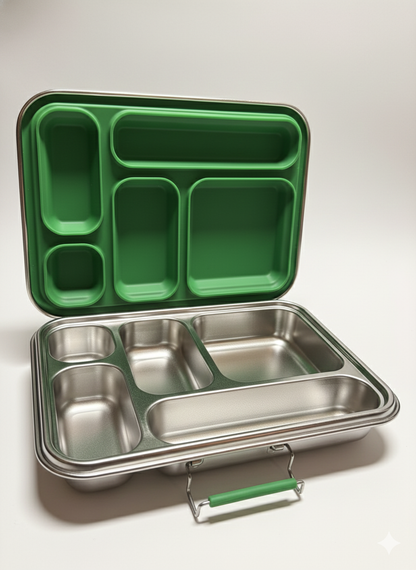 Stainless Steel 5 Compartment Bento Lunchbox | Meadow Lane Collective