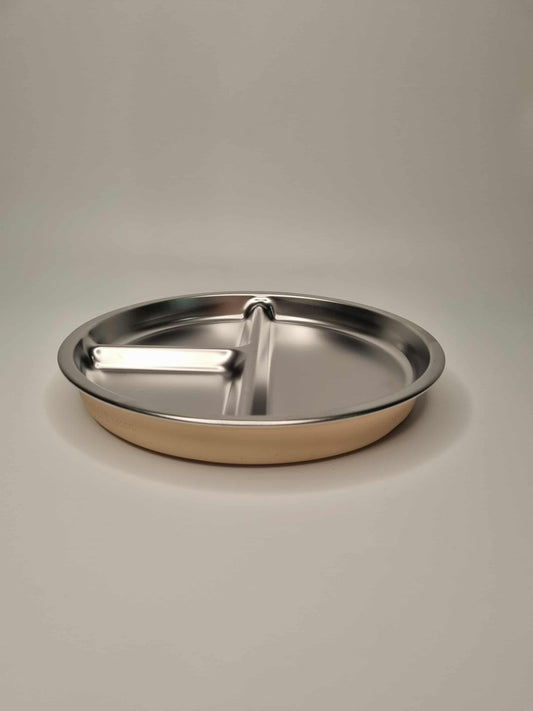 3-Section Stainless Steel Suction Plate | Non-Toxic