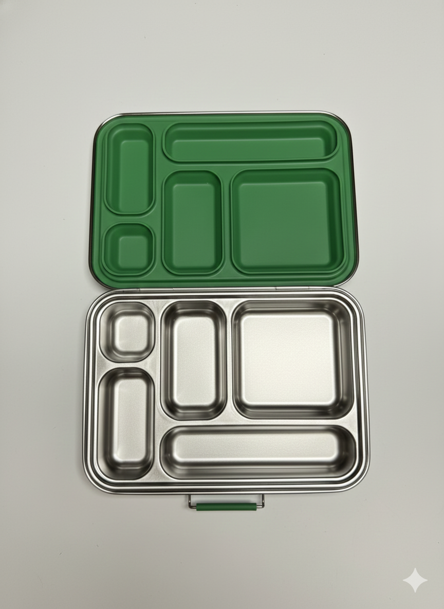 Stainless Steel 5 Compartment Bento Lunchbox | Meadow Lane Collective