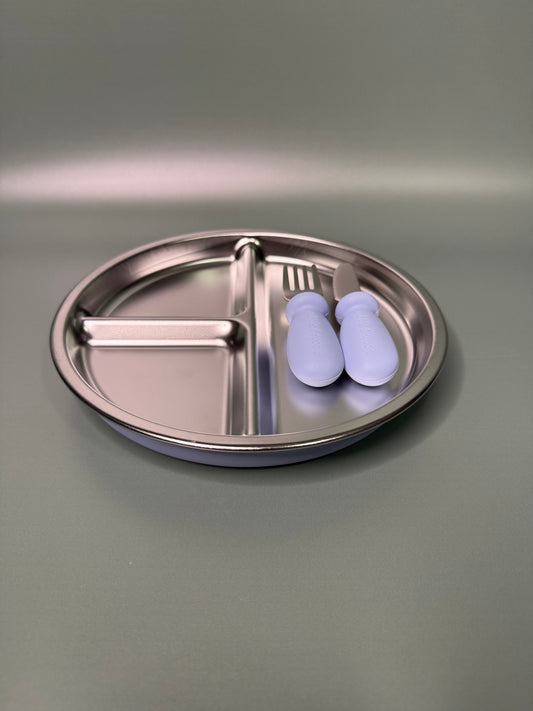 3-Section Stainless Steel Suction Plate | Non-Toxic