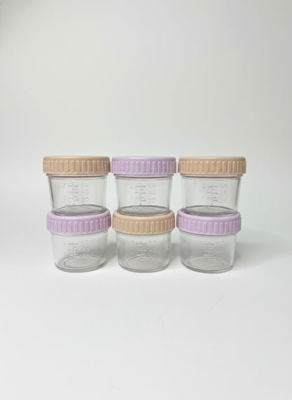 Glass Baby Food Storage Jars – 120ml (6 Pack) | Meadow Lane Collective