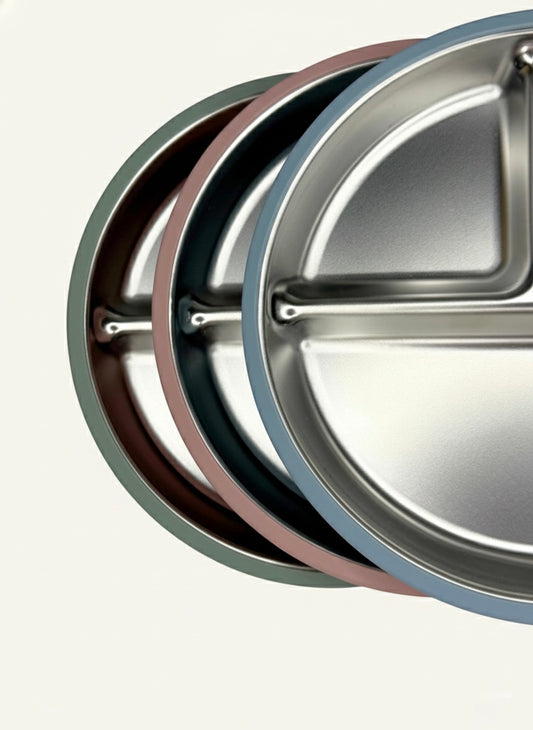 Stainless Steel Baby & Toddler+ Divider Plate | Meadow Lane Collective