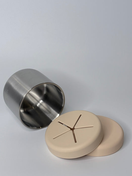 Double Wall Stainless Steel 2 in 1 Snack Container 250ml