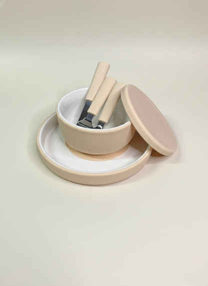 BUNDLE Ceramic Childrens Dinner Set – Plate | Bowl | Cutlery | Meadow Lane Collective