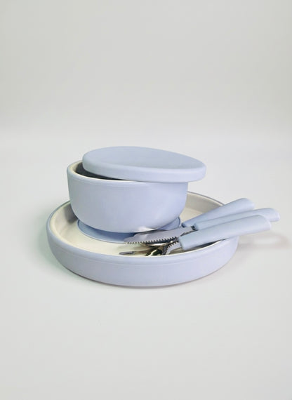 BUNDLE Ceramic Childrens Dinner Set – Plate | Bowl | Cutlery | Meadow Lane Collective
