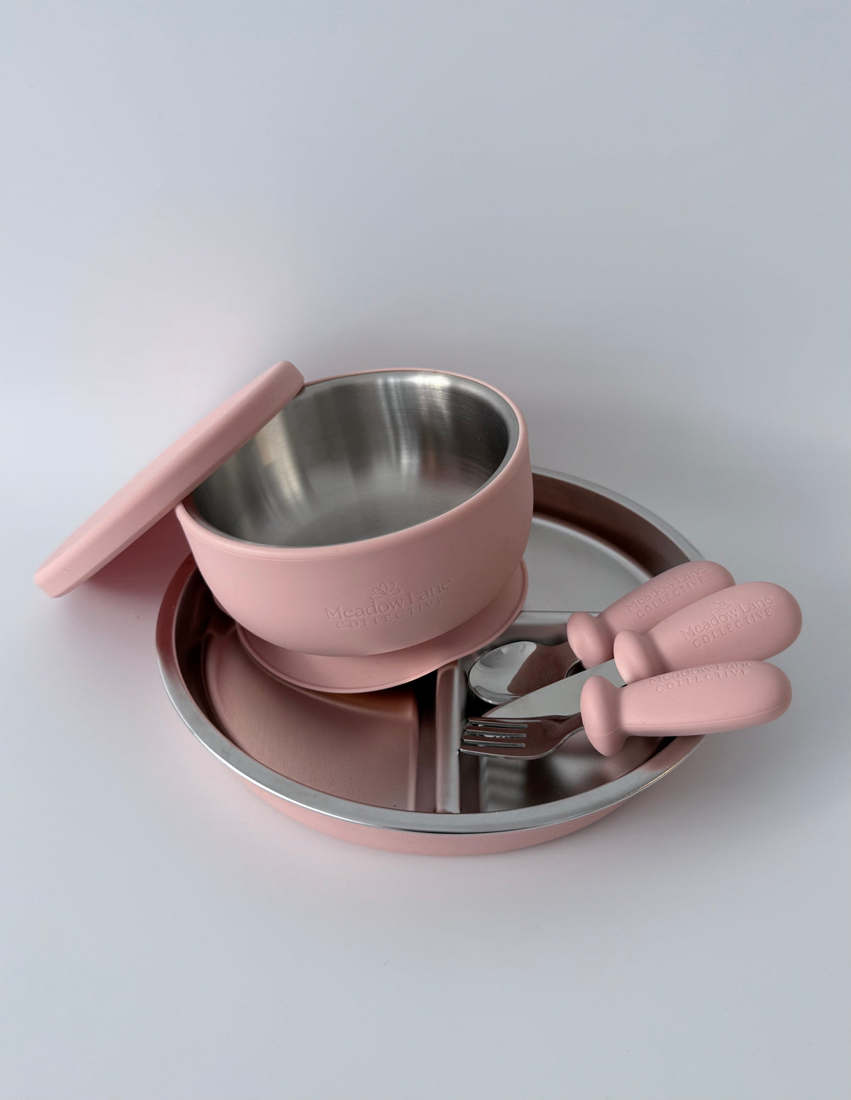 Baby and Toddler Stainless Steel Set – Divider Plate | Bowl | Cutlery