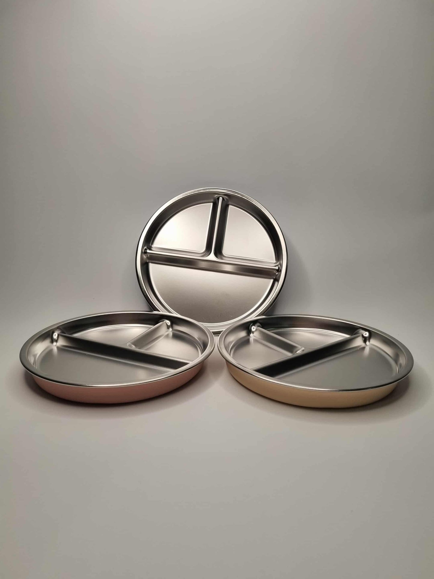 3-Section Stainless Steel Suction Plate | Non-Toxic