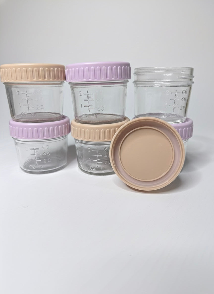 Glass Baby Food Storage Jars – 120ml (6 Pack) | Meadow Lane Collective