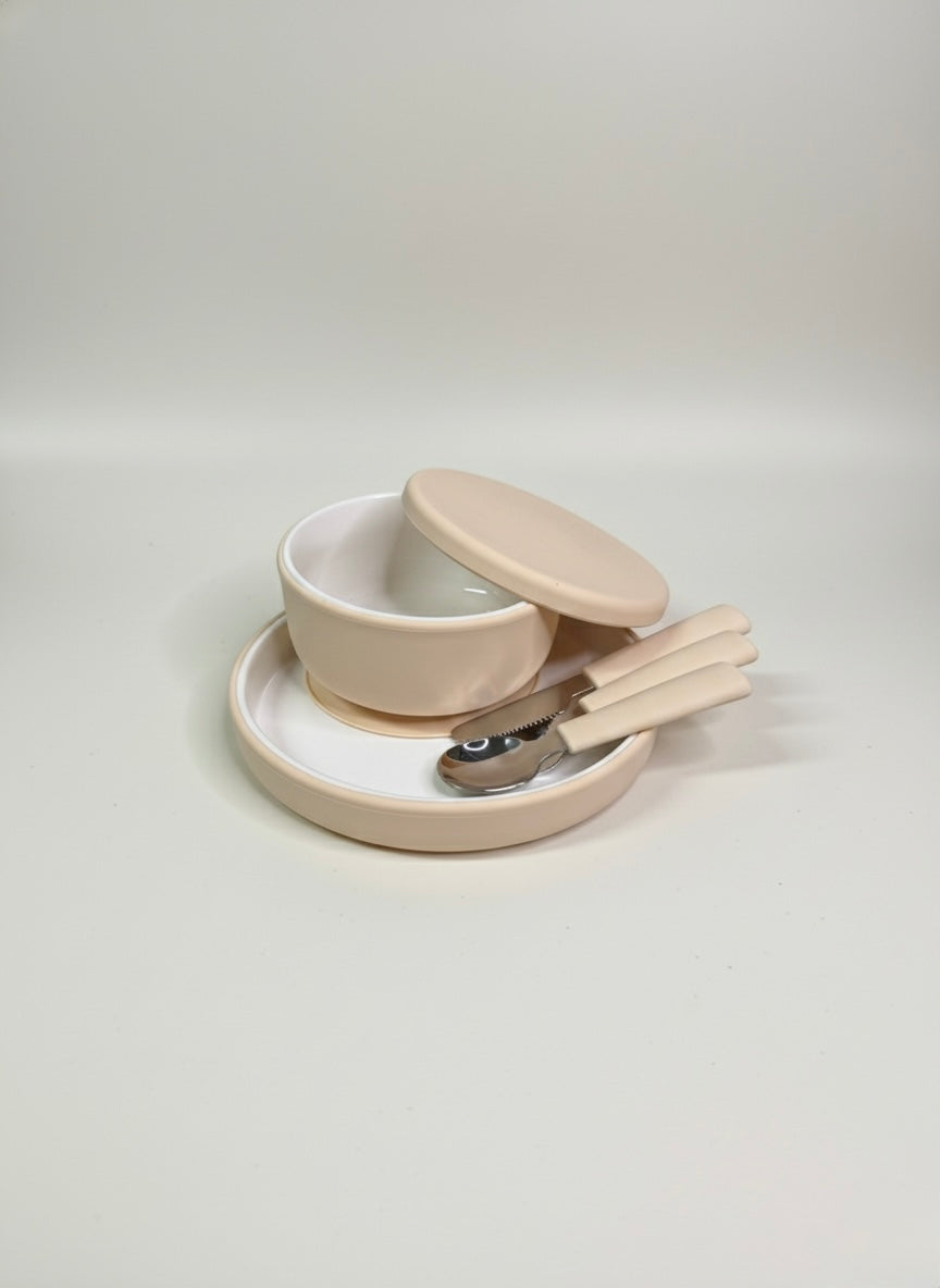 BUNDLE Ceramic Childrens Dinner Set – Plate | Bowl | Cutlery | Meadow Lane Collective