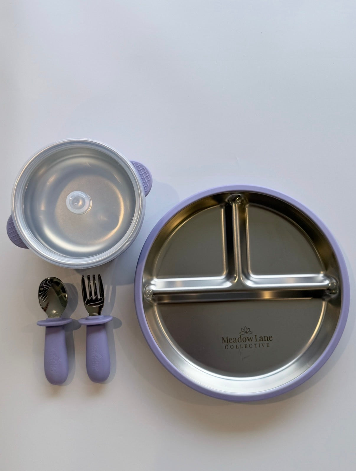 Baby + Toddler Stainless Steel + Suction Plate | Bowl | Cutlery Set