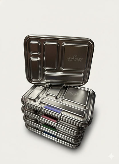 Stainless Steel 5 Compartment Bento Lunchbox | Meadow Lane Collective