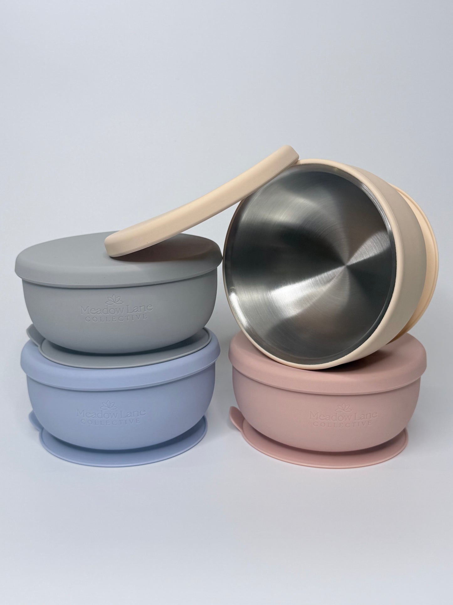 Stainless Steel Suction Bowl | Three Pack