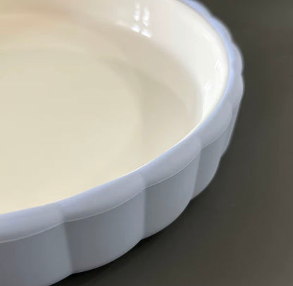 **PREORDER Non Toxic Ceramic Dinnerplate With Removable Scallop Silicone Sleeve | Meadow Lane Collective