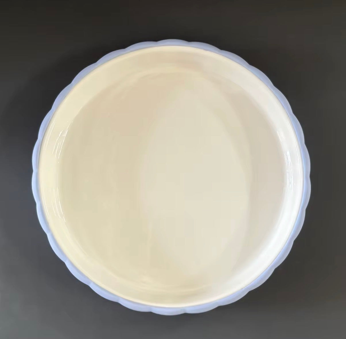 **PREORDER Non Toxic Ceramic Dinnerplate With Removable Scallop Silicone Sleeve | Meadow Lane Collective