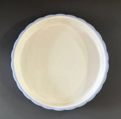 **PREORDER Non Toxic Ceramic Dinnerplate With Removable Scallop Silicone Sleeve | Meadow Lane Collective