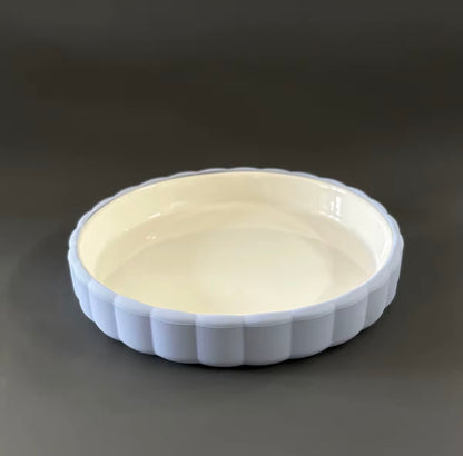 **PREORDER Non Toxic Ceramic Dinnerplate With Removable Scallop Silicone Sleeve | Meadow Lane Collective