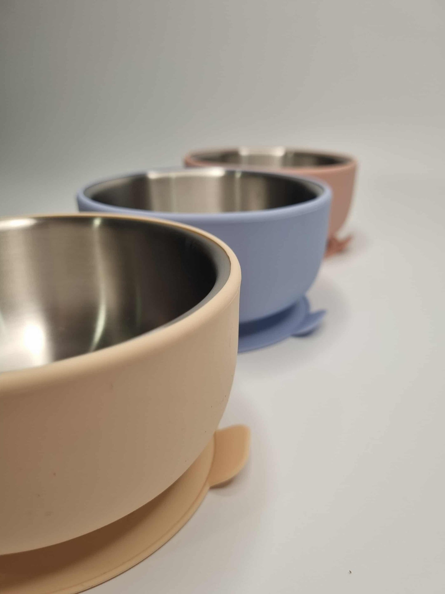 Stainless Steel Bowl With Removable Silicone Sleeve| Non-Toxic Baby Bowl