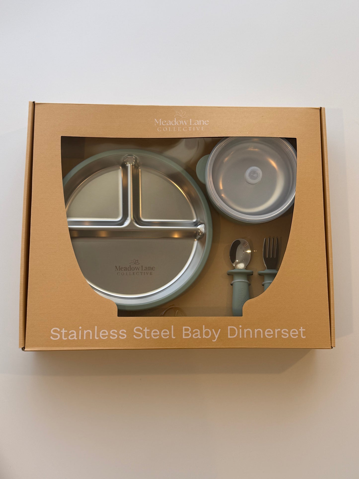 Stainless Steel + Suction Plate | Bowl | Cutlery Set