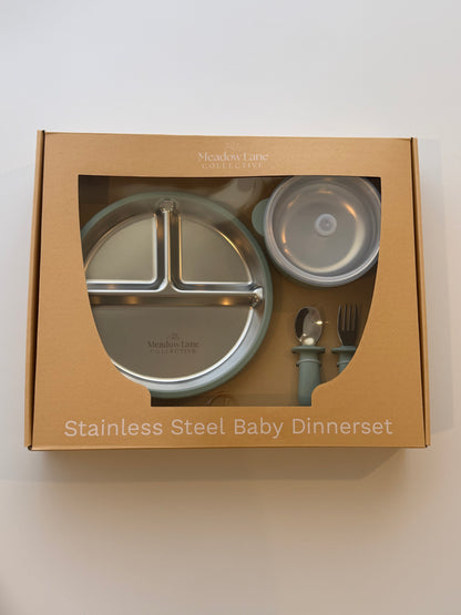 Stainless Steel + Suction Plate | Bowl | Cutlery Set