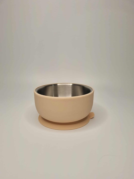 Stainless Steel Bowl With Removable Silicone Sleeve| Non-Toxic Baby Bowl