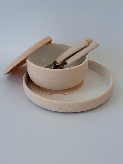 Ceramic Suction Set – Plate | Bowl | Cutlery
