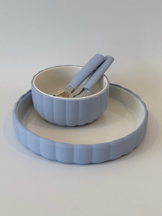 Ceramic Scallop Set – Plate | Bowl | Cutlery