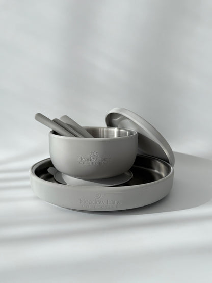 Baby and Toddler Stainless Steel Set – Plate | Bowl | Cutlery