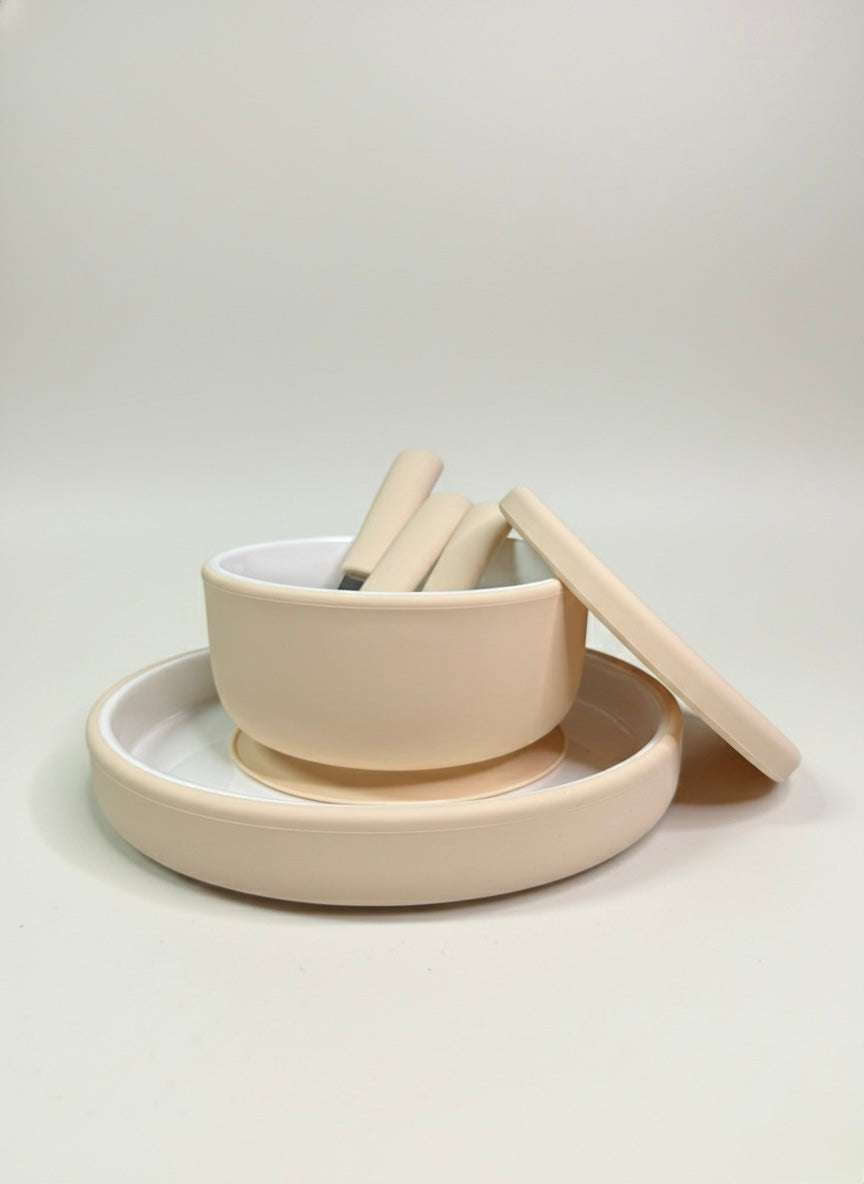 BUNDLE Ceramic Childrens Dinner Set – Plate | Bowl | Cutlery | Meadow Lane Collective