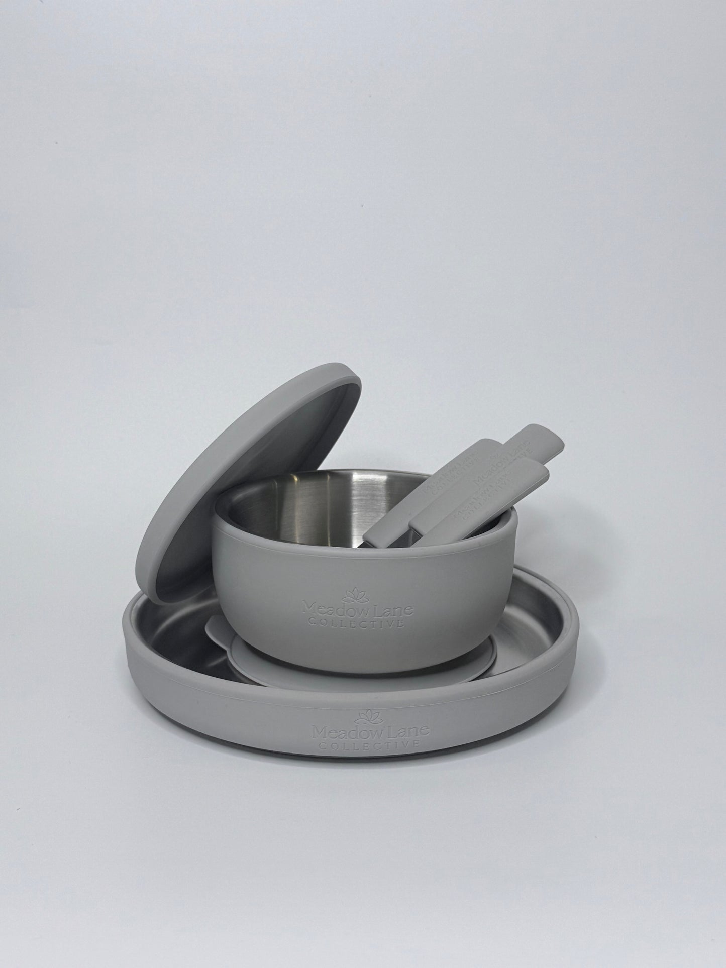 Stainless Steel Set – Plate | Bowl | Cutlery
