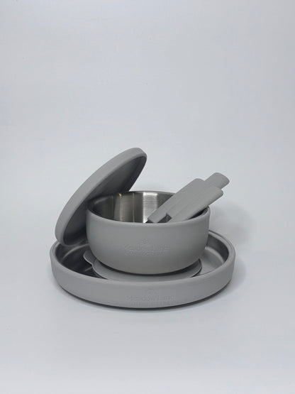 Stainless Steel Set – Plate | Bowl | Cutlery