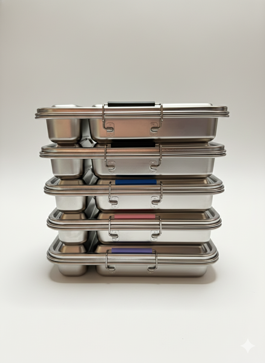 Stainless Steel 5 Compartment Bento Lunchbox | Meadow Lane Collective