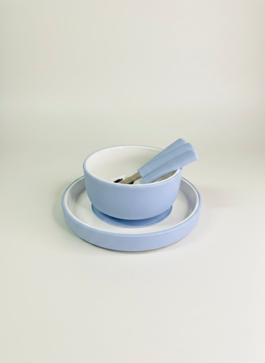 BUNDLE Ceramic Childrens Dinner Set – Plate | Bowl | Cutlery | Meadow Lane Collective