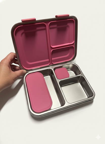 Stainless Steel 3 compartment Bento Lunchbox | Meadow Lane Collective