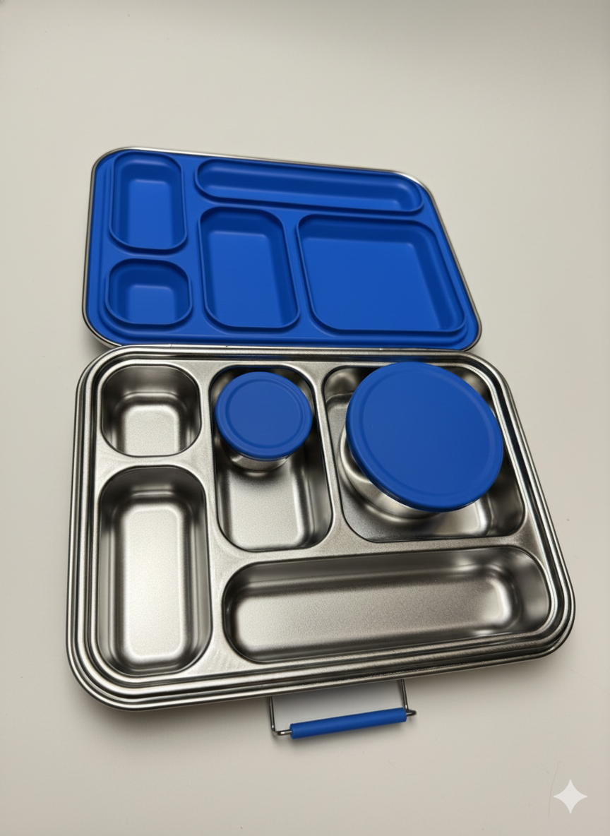 Stainless Steel 5 Compartment Bento Lunchbox | Meadow Lane Collective