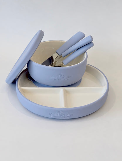 Ceramic Suction Set - Divided Plate | Bowl | Cutlery